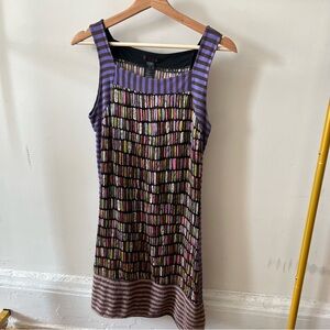 Custo Barcelona Multicolor Graphic Knit Dress Size 3 (M)
